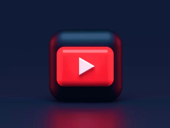 icone do youtube em 3d. banner post a tua comunicação te faz perder clientes